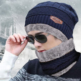 SYGA Women Hat & Scarf, Velvet Neck Scarf Beanie Hat Skiing Hat Hiking Sports for Autumn Winter, Free Size