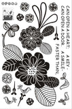 Syga 'DIY Flower' Wall Sticker (PVC Vinyl, 61 cm x 5 cm x 5 cm, Black)