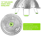 SYGA Large Stainless Steel Steamer Basket for Vegetable/Insert for Pots, Pans (7.25"-11")