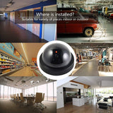 Syga Dummy Fake Security CCTV Dome Camera with Flashing Red LED Light- black