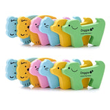SYGA Children Safety No Finger Pinch Foam Door Stopper Colorful Animal Cushion Protection from Door Slamming Baby Child Kid Cushiony Finger Hand Safety, Curve Doggie Shaped Door Stop Guard-12Pcs Set, Multicolor