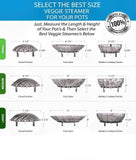 SYGA Stainless Steel Vegetable Steamer Basket/Insert for Pots, Pans, Crock Pots & More. 7.5" to 11"