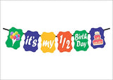 Syga Half Month, 1/2 Month Baby Birthday Banner of Birthday Party Decoration Photo Shoot Banner - Multicolor