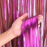 SYGA 1 Pieces 2x1 Meter Metallic Decoration Curtain Foil for Party Celebrations- Light Purple