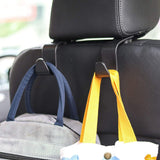 SYGA Car Seat Headrest Hook for Handbag Purse Coat, Universal fit for Vehicle Car, Black - 2 Pcs