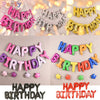 Colorful birthday letters (with straws)
