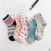 5 colors of fruit are evenly matched / nude socks with 5 colors