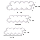 Syga 3pcs Cake Decoration Mold, DIY One-Piece Molded Fondant Roses Printing Mould Tool Set, Food Grade Cutter Modeling Tools for Christmas Party Wedding Cake in Mould Dessert Decorators, White