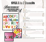 SYGA Wooden 26 English Upper Case (A to Z) Alphabets Stencils Letter Refrigerator magnate
