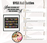 SYGA Acrylic 3D Glitter Powder Manicure Set of Nail Stickers, Nail Art Tool for Nail Decoration (Multicolour) - Set of 48 Bottles