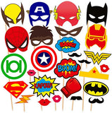 SYGA 19 Pieces Super Heros Masks Cartoon Party Supplies Favors for Kids