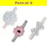 SYGA 3 Pcs Baby Hair Band Suit Hair Accessories Infant Girls Flower Elastic Headband