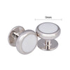 1 pair of white steel buckle / 14k