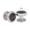 White steel black small buckle 1 pair / 14k