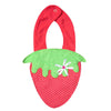 Towel material-big strawberry with green leaves