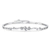 Aaa white diamond / 30% silver white copper plated with platinum