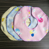 Baby crystal velvet saliva towel for infants and young children cartoon large octagonal soft children's waterproof bib saliva towel