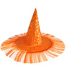 Wig hat witch hat orange / one size fits all