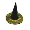 Pointed leather witch hat yellow / one size fits all
