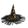 Wig hat witch hat black / one size fits all
