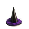 Pointed leather witch hat purple / one size fits all