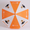 Orange and white logo