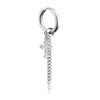 Small cross ear buckle steel color