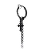 Small cross ear clip black