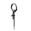 Small cross ear buckle black