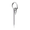 Short tip + chain ear buckle steel color