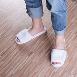 SYGA 6 Pairs Disposable Spa Slippers Cotton Velvet Open Toe Slippers for Women & Men, Non-Slip Slippers for Hotel, Home, Guest Use (White)