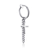 Medium cross ear clip steel color