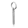 Double flat chain ear buckle steel color