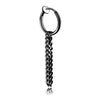Double flat chain ear clip black