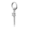 Hexagram ear buckle steel color