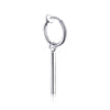 Round stick ear clip steel color