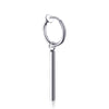 Square stick ear clip steel color
