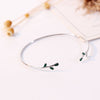 Dark green leaf bracelet