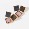 Brown blue pink square ear