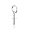 Large cross ear buckle steel color