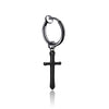 Large cross ear clip black