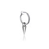 Single pointed ear clip steel color