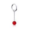 Red pearl ear buckle