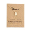 Pisces gold card gold chain