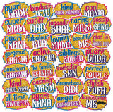 SYGA Family Photo Booth All Occasion Function Party Props Indian Baby Shower Festival Props for Family Wedding/Anniversary/ Haldi/ Reception/ Birthday Party/ Reunion/ Get-Together/ Sangeet-30Pcs