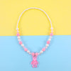 Pink bear necklace