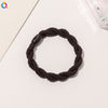 Pure color twist hair rope - dark coffee / qiyue factory direct sales