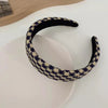 Navy blue houndstooth