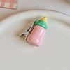 2#pink baby bottle hairpin