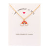 Purple rainbow love white card